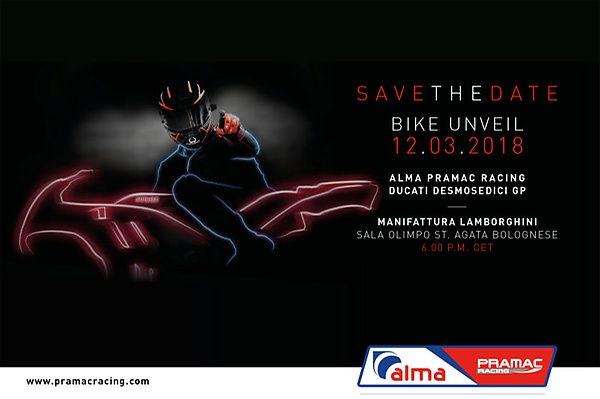 Pramac Racing - Save the date - Presentation 2018- Alma Pramac Racing