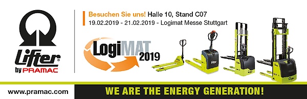 Pramac goes back to Logimat 2019 with its Lifter by Pramac brand. Come meet us!